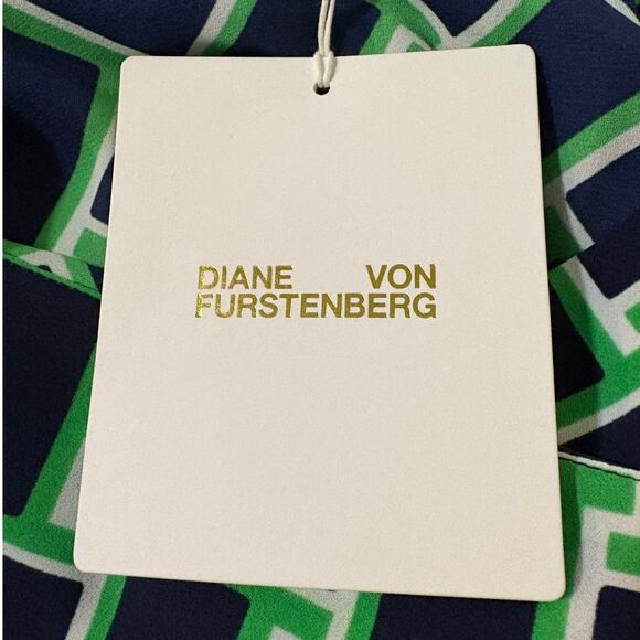 Diane von Furstenberg NWT Carla Vintage Weave Vetiver Wrap Dress Size 6 - Picture 7 of 9